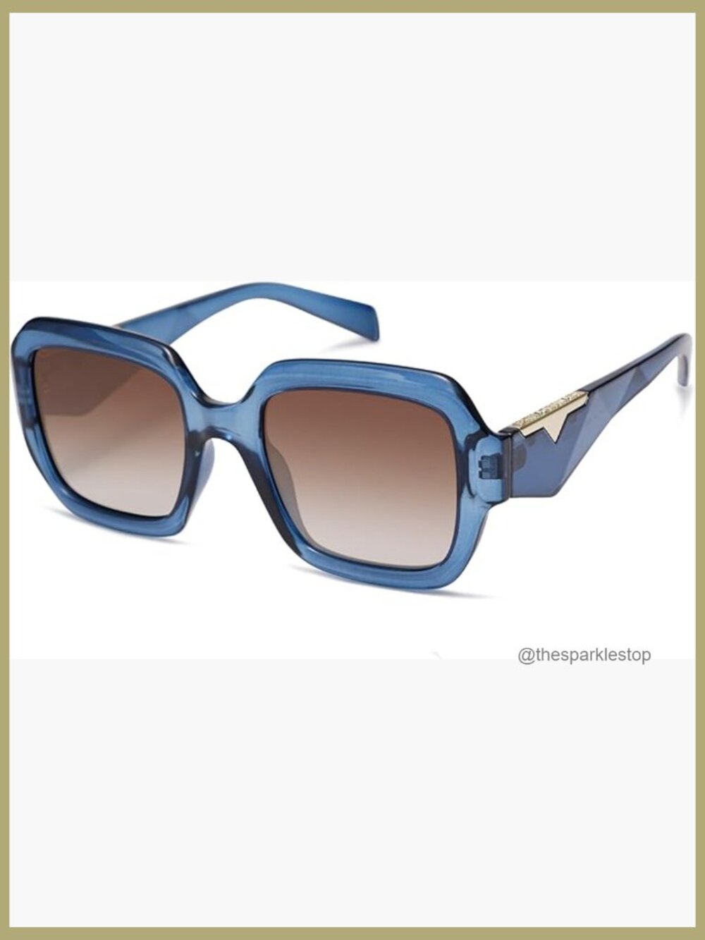 Trendy Square Polarized Sunglasses Plastic Frame UV400 Protection